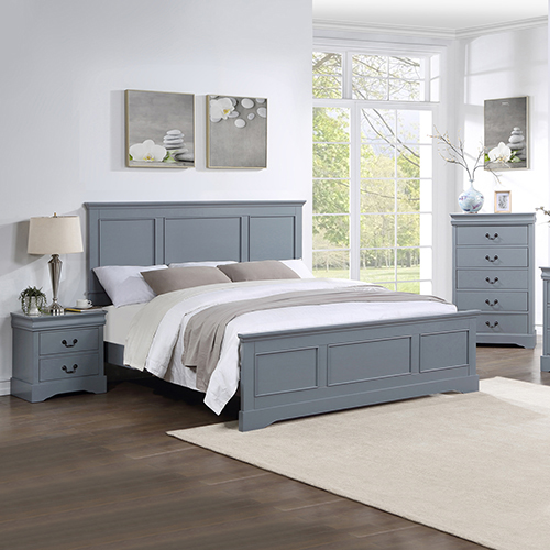 Spencer Grey 4pcs Bedroom Suite Solid Wood & MDF in Multiple Size with Tallboy